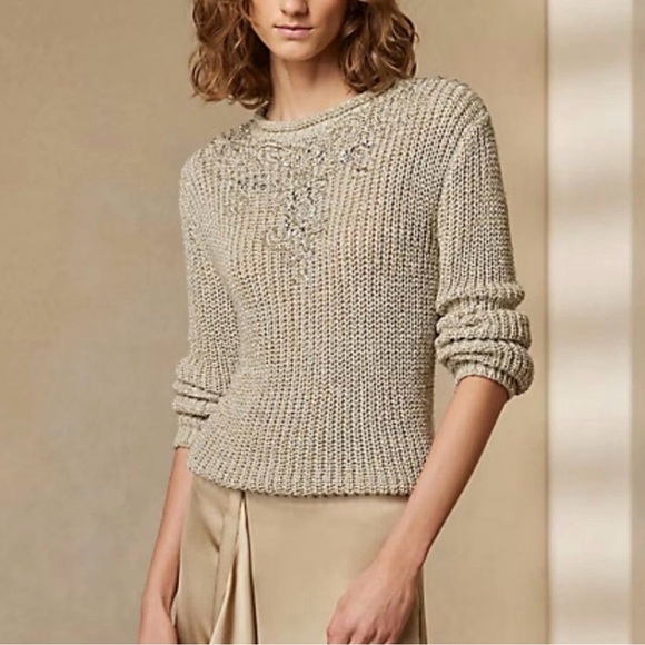 Ralph Lauren Purple Label Sweaters - Ralph Lauren Collection Embellished Silk Rollneck Sweater size Small